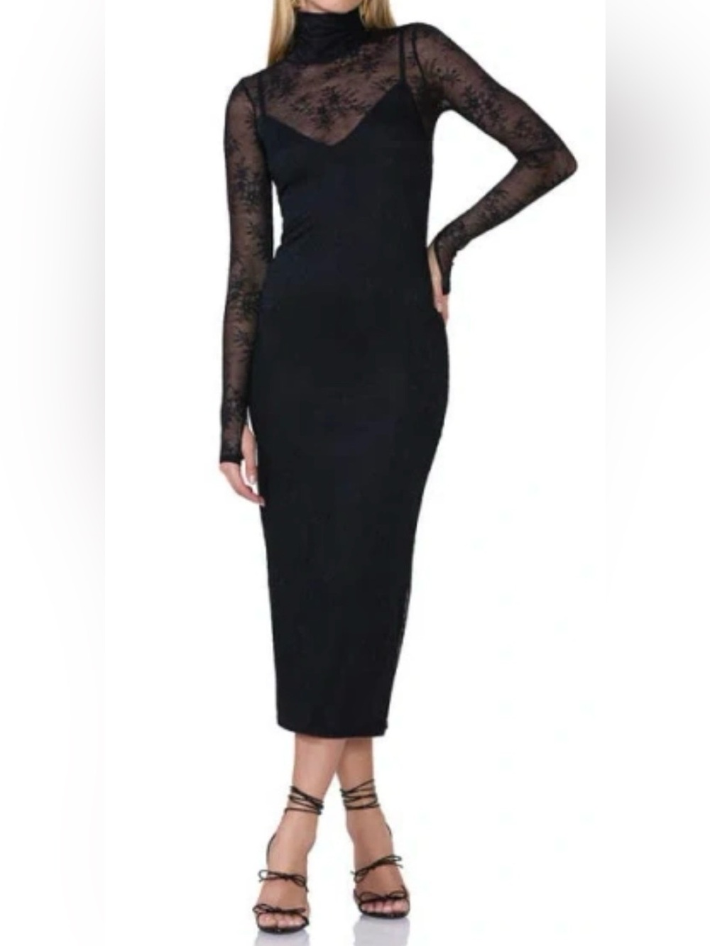 AFRM Shailene Lace Dress Noir